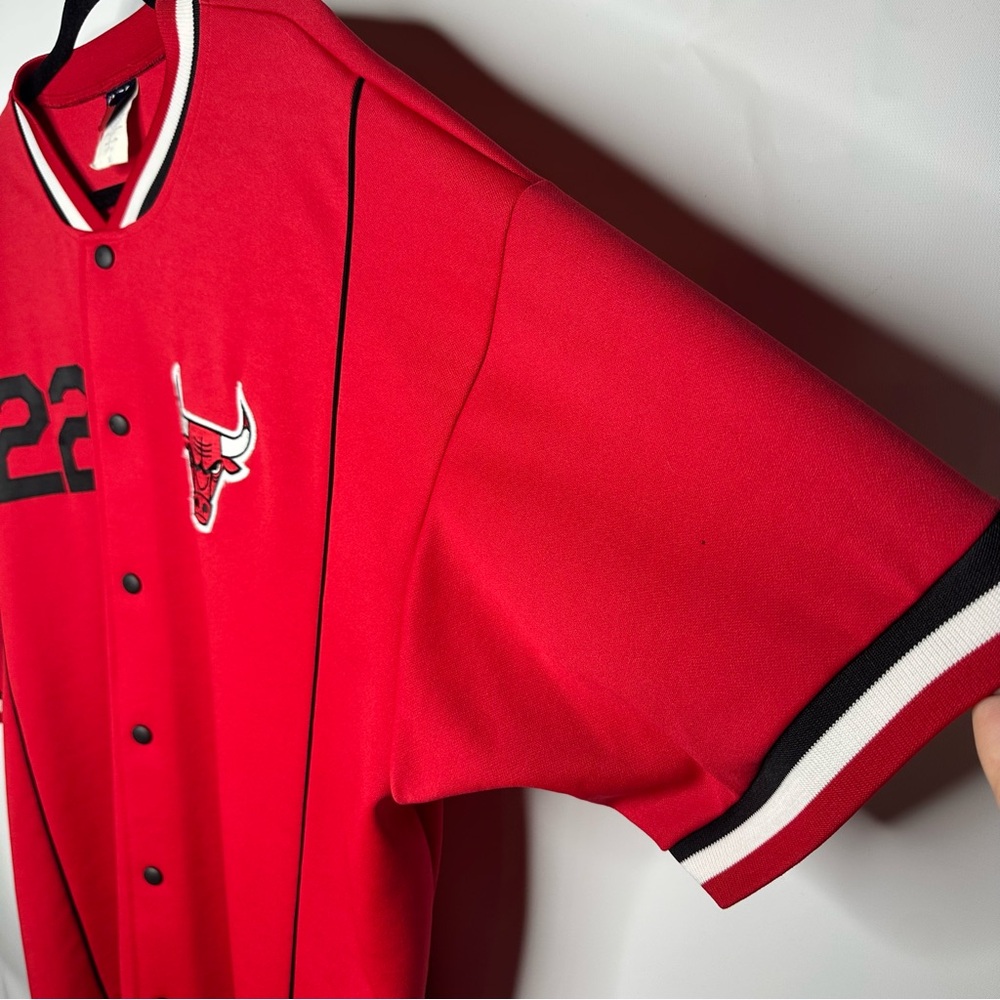 Majestic Chicago Bulls Warm Up Jacket J. Williams Size XL Vintage - Picture 3 of 10